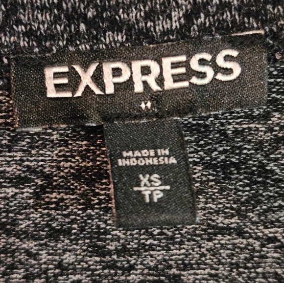 Express Women's Gray Long Sleeve Sweater Dress With Tie Detail Size XS/TP - Picture 4 of 4
